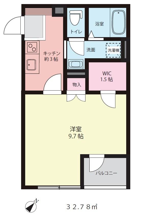 LA CONFOLE(1K/3階)の間取り写真