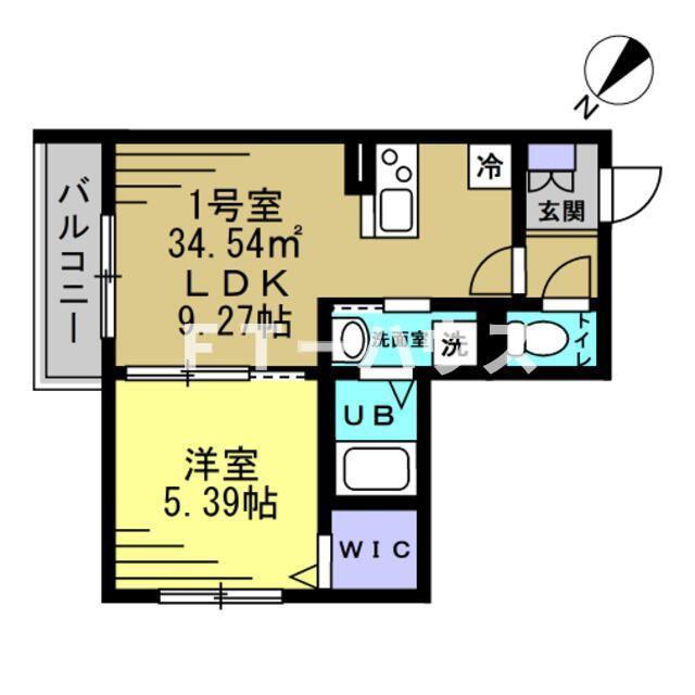 パストラル実籾(1LDK/1階)の間取り写真