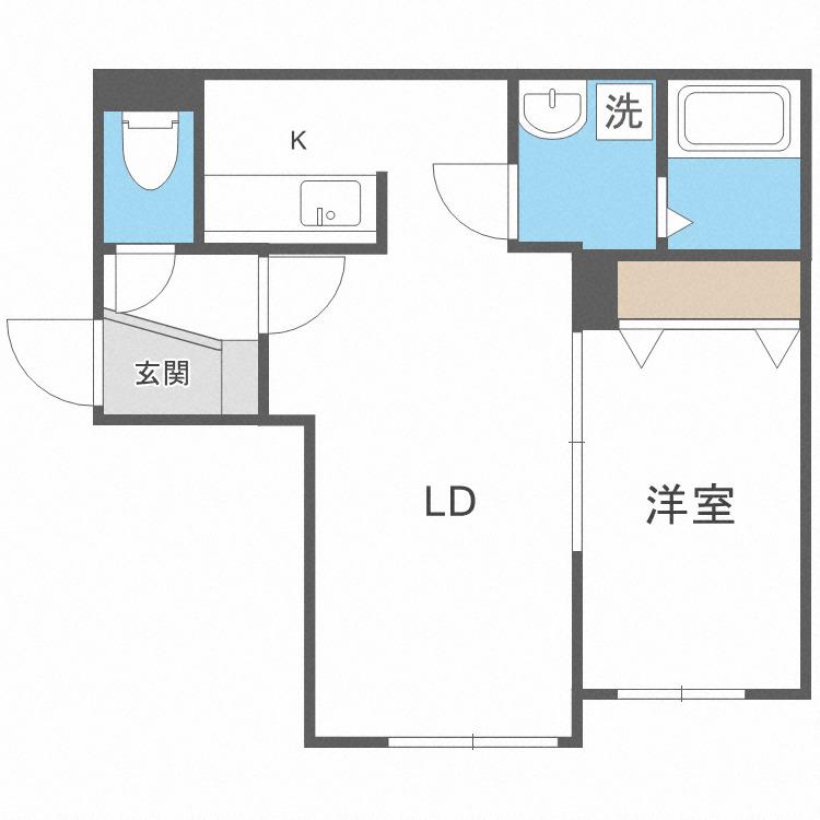 パーチェ宮の森(1LDK/1階)の間取り写真