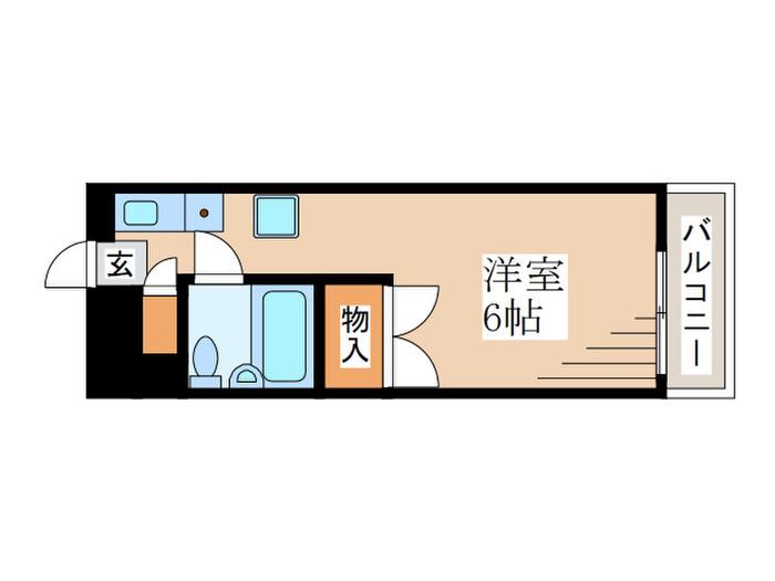 プチメゾンタムラ(ワンルーム/2階)の間取り写真