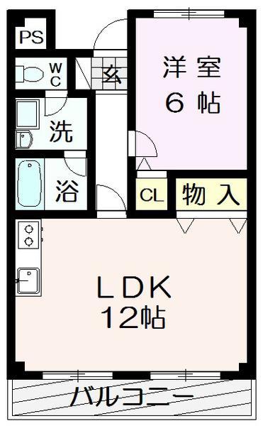 マスターズエル綾園20(1LDK/4階)の間取り写真
