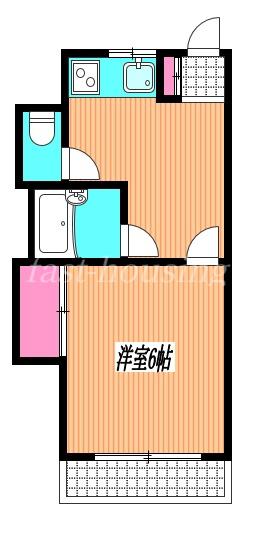 パークサイドふじ(1DK/1階)の間取り写真
