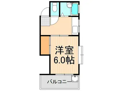 コーポ長崎(1K/3階)の間取り写真