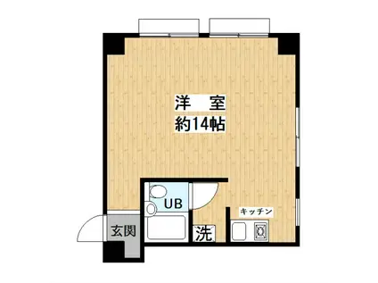 ふなきビル(ワンルーム/2階)の間取り写真