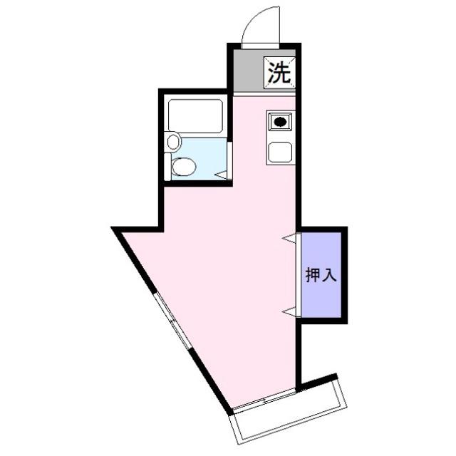 マンションシャガール(ワンルーム/2階)の間取り写真