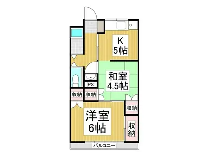 堀内アパート(2K/1階)の間取り写真