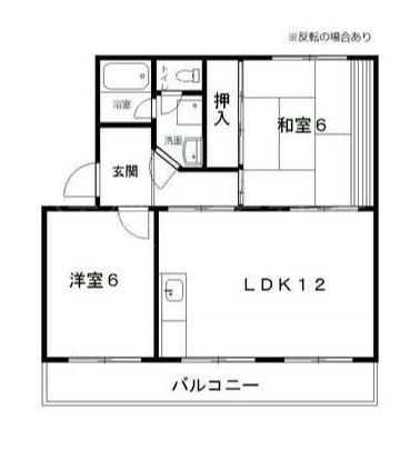 ベルハイムII(2LDK/1階)の間取り写真