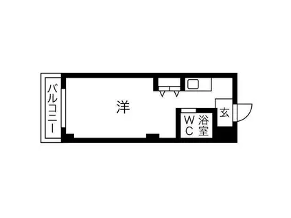 JPアパートメント守口VI(ワンルーム/3階)の間取り写真