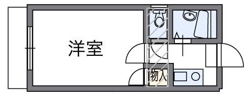 北畝第2(1K/2階)の間取り写真