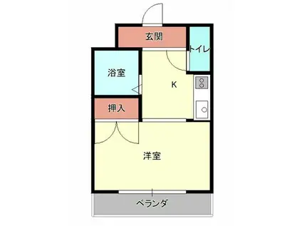 寿マンション琴塚(1K/1階)の間取り写真