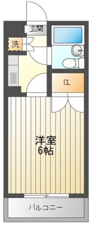 宮田ビル(1K/1階)の間取り写真