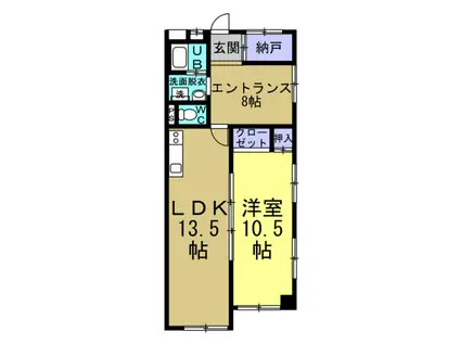 三愛ファミールハイツ(1LDK/4階)の間取り写真