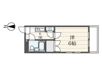 フローラ宮崎台(1K/2階)の間取り写真