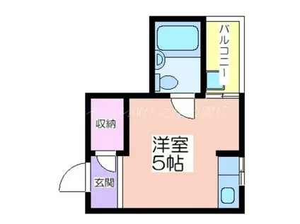 帝塚山ハイツ(ワンルーム/2階)の間取り写真