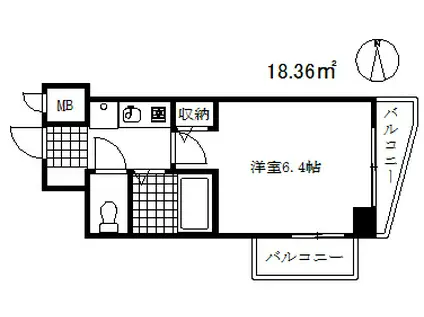 ワコーレ新神戸ステージ(1K/7階)の間取り写真
