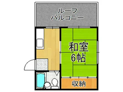 伊丹KRマンション(1K/4階)の間取り写真