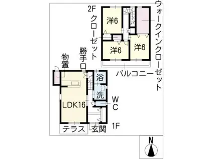 サンパーク鶴舞(3LDK/2階)の間取り写真