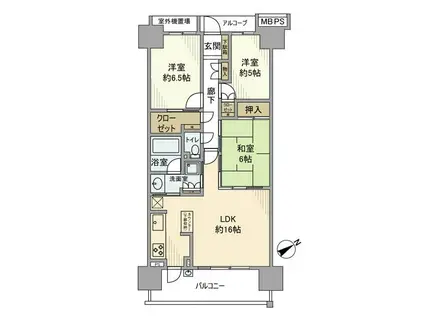 亀戸レジデンス(3LDK/11階)の間取り写真