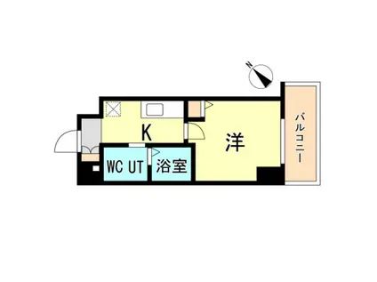 U-RO湊川公園(1K/9階)の間取り写真