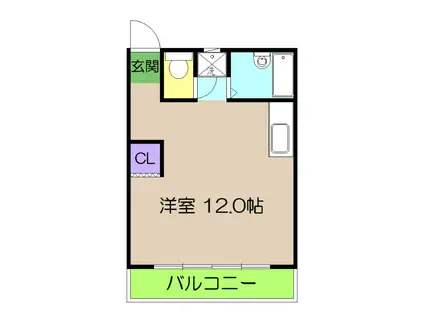 フィール高須(ワンルーム/3階)の間取り写真