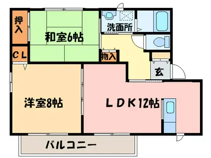 メゾンホーユ(2LDK/1階)の間取り写真