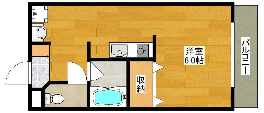 COCORO吹田(ワンルーム/1階)の間取り写真