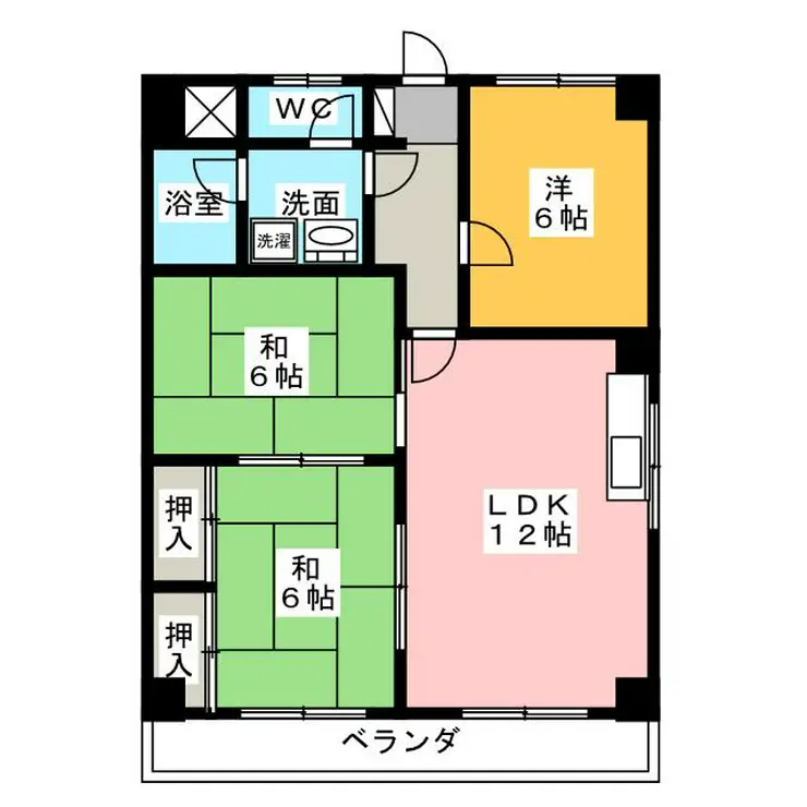 グレイスパレス 3階階 間取り