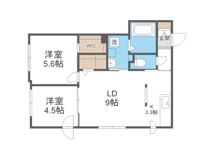 ROPAN(2LDK/2階)の間取り写真