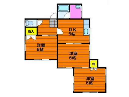 アネックス門田(3DK/1階)の間取り写真