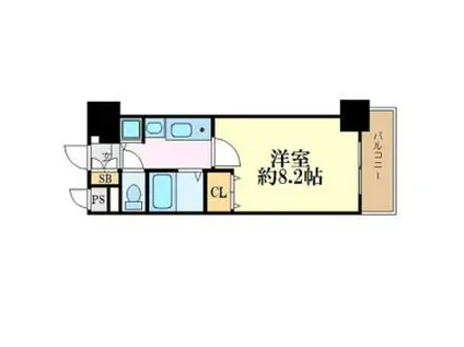 プレサンス名古屋駅前グランヴィル(1K/9階)の間取り写真