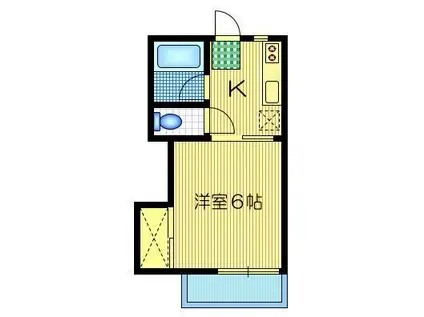 ウィルA(1K/1階)の間取り写真