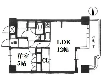 ＪＲ播但線 京口駅 徒歩10分 7階建 築38年(1LDK/2階)の間取り写真
