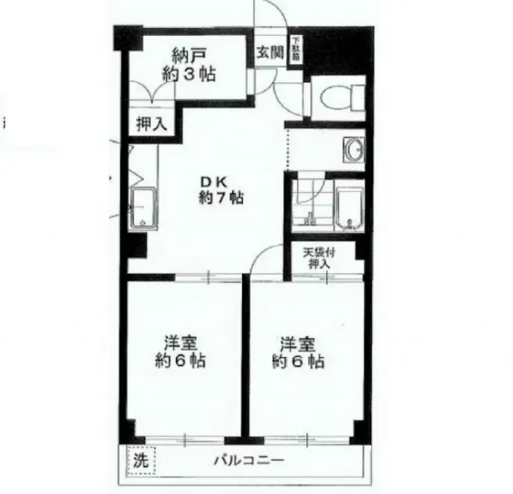 マンション第一明大前 4階階 間取り