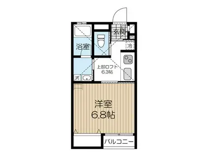 アムール レヴメゾン(1K/1階)の間取り写真