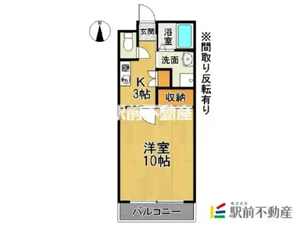 SERAI 七番館(1K/2階)の間取り写真