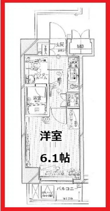 メインステージ錦糸町 5階階 間取り