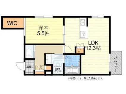 CACTUS(1LDK/1階)の間取り写真
