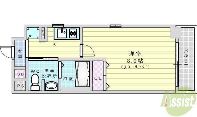 KDXレジデンス豊中南(1K/10階)の間取り写真