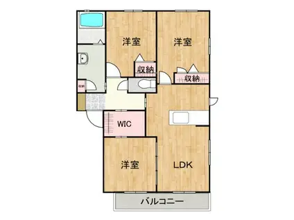 ヴィラージュ(3LDK/2階)の間取り写真