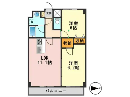 LFORIA瑞江(1SLDK/5階)の間取り写真