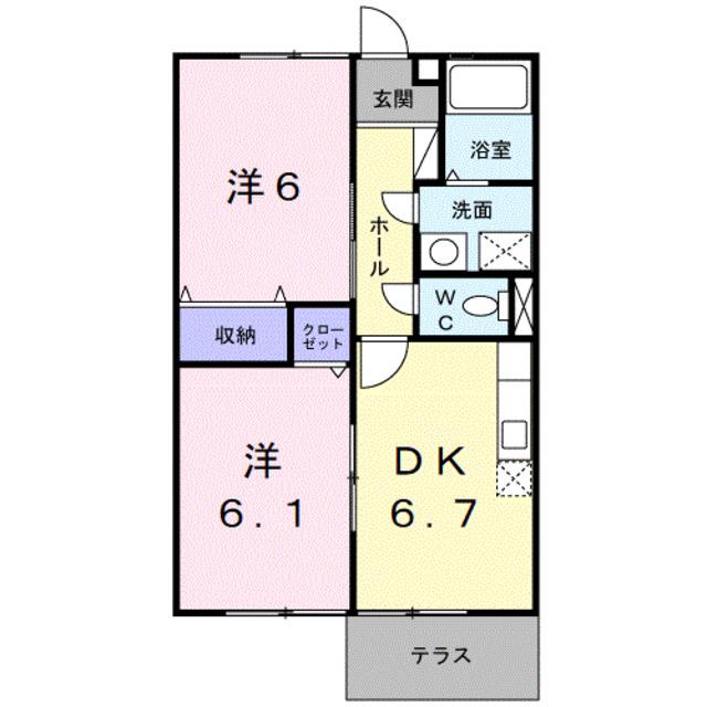ＪＲ紀勢本線 海南駅 徒歩8分 2階建 築30年(2DK/1階)の間取り写真