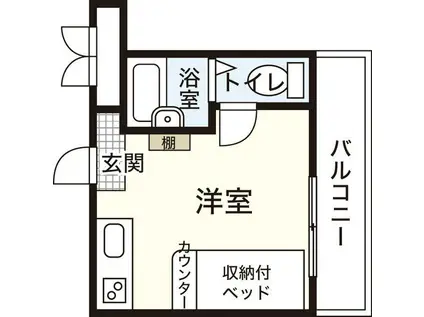 ネットビル4(ワンルーム/4階)の間取り写真