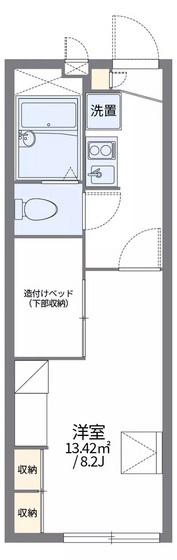 レオパレスアンフィニ(1K/1階)の間取り写真