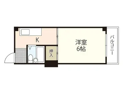 第20榎町ビル(1K/2階)の間取り写真