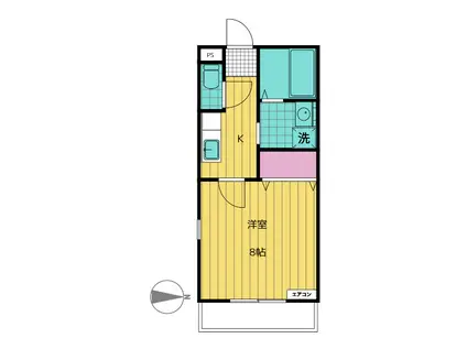 日伯産業(1K/2階)の間取り写真