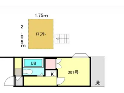 KYパレス曙II(ワンルーム/3階)の間取り写真