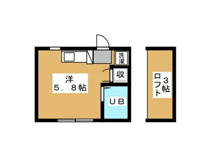 ピュアハウス大学前1番館(ワンルーム/1階)の間取り写真