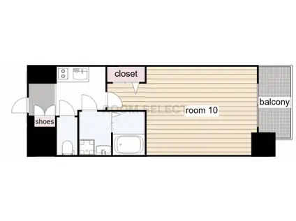 プレサンス上前津プレス(1K/10階)の間取り写真