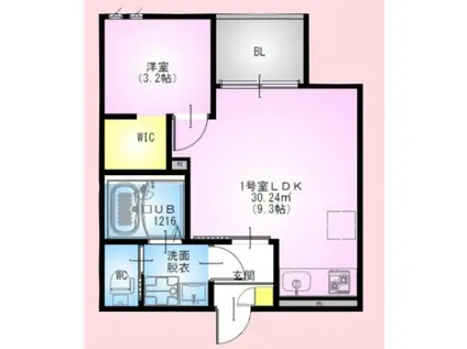 REGALEST N(1LDK/3階)の間取り写真