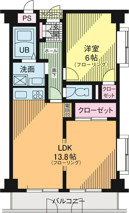 ディーセントハウスC棟 1階階 間取り